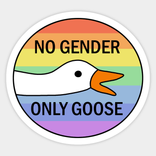 No gender only goose Sticker